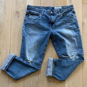 Ag Adriano Goldschmied Distressed Ex-Boyfriend Slouchy Slim Jeans